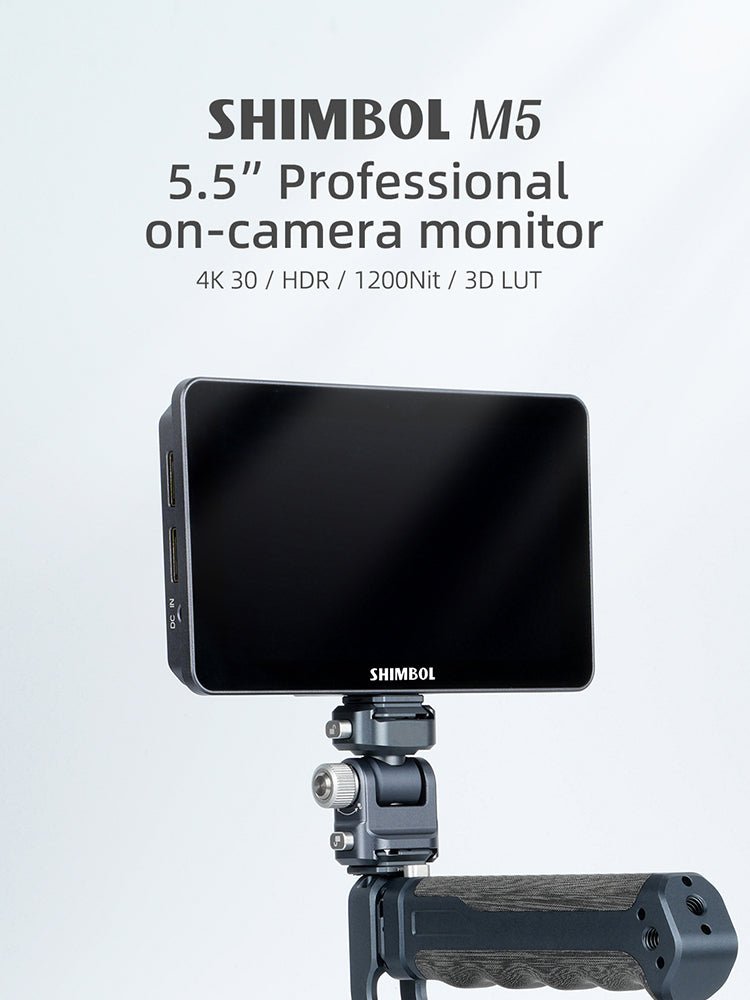 Shimbol M5 Camera Field Monitor: Back: 5.5" Professional On-Camera Monitor