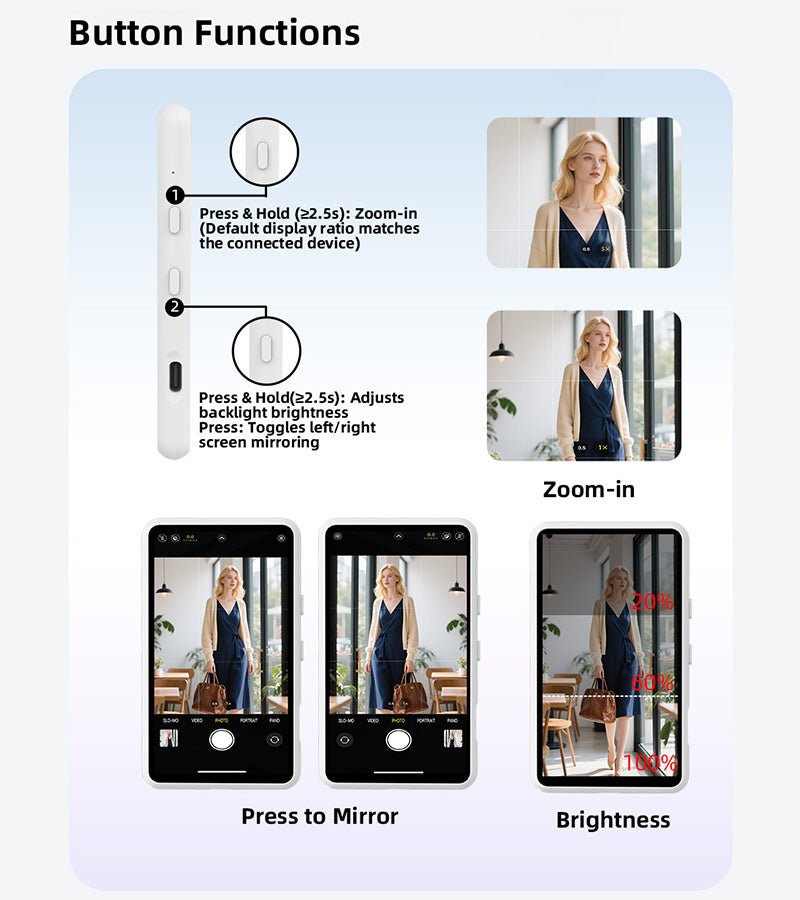 P4 Air Selfie Monitor Screen for iPhone & Android 4.02” Magnetic Phone Vlog Monitor - Shimbol TechShimbol TechShimbol TechP4 Air Selfie Monitor Screen for iPhone & Android 4.02” Magnetic Phone Vlog Monitor