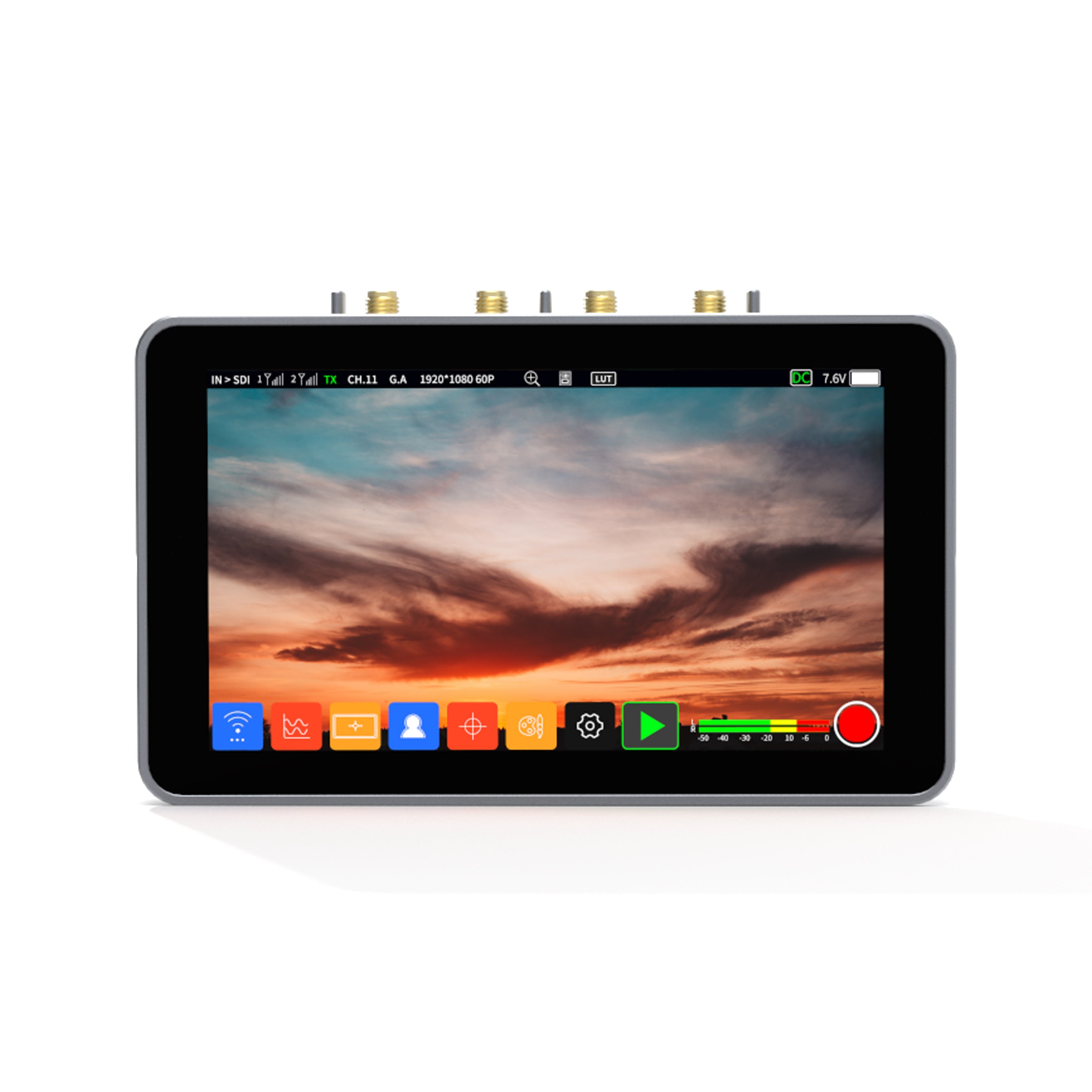 ZO600MS: Built-in HDMI & SDI Camera Field Monitor - Front (without antenna)