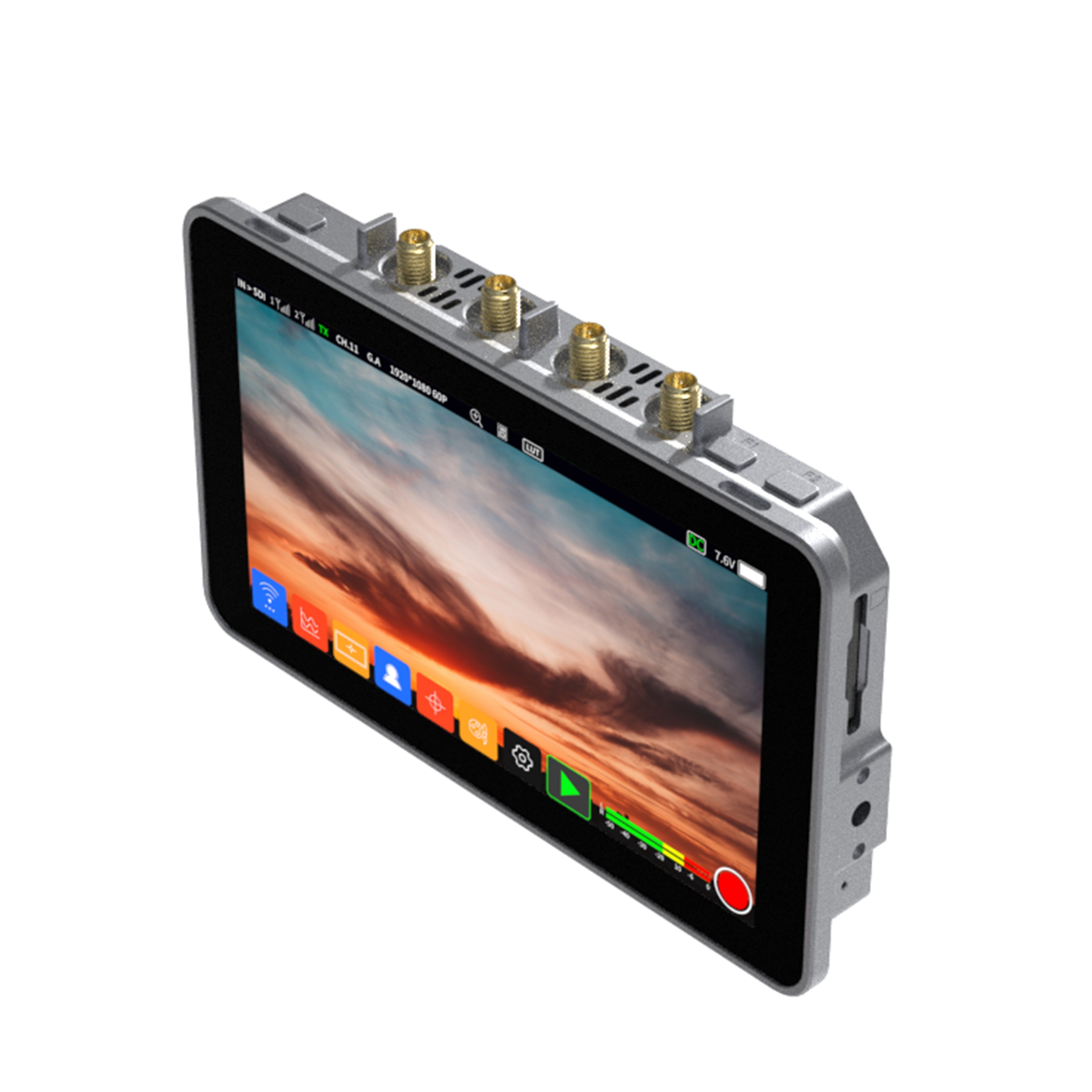 ZO600MS: Built-in HDMI & SDI Camera Field Monitor - Top Right